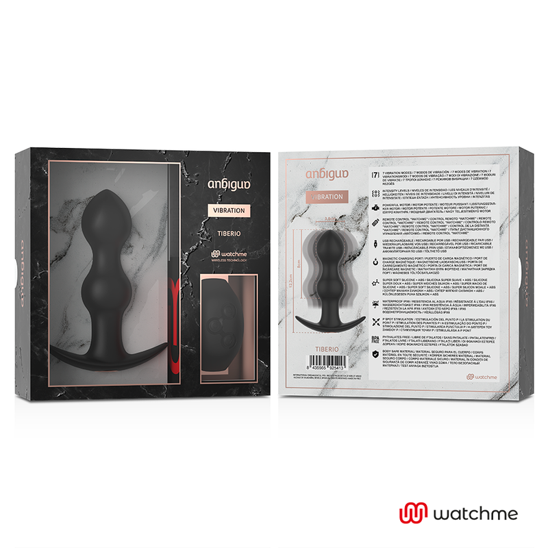 PLUGUE DE CONTROLE REMOTO WATCHME TIBÉRIO VIBRADOR ANAL