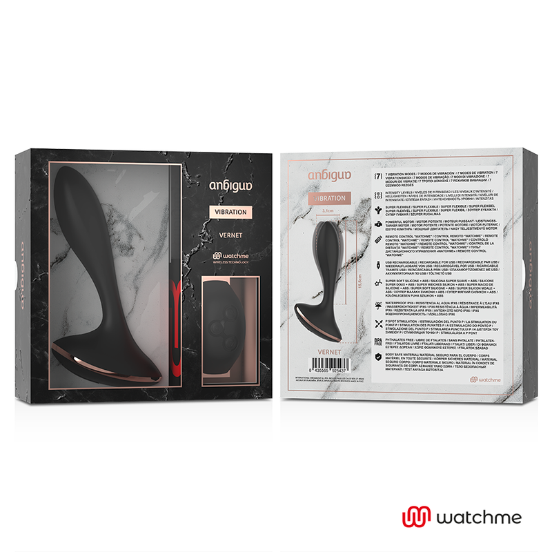 VIBRADOR DE CONTROLE REMOTO WATCHME ANAL VERNET