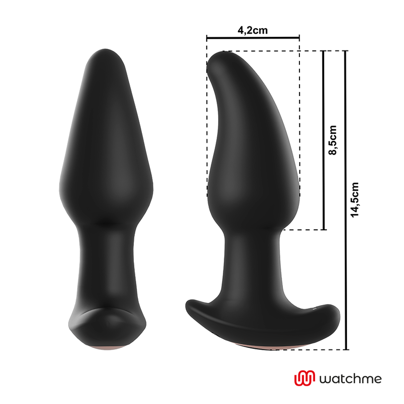 VIBRADOR DE CONTROLE REMOTO WATCHME COM PÉROLAS ROTATIVAS ANAL AMADEUS