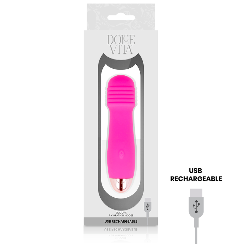 DOLCE VITA™ - PINK 7 THREE-SPEED RECHARGEABLE VIBRATOR