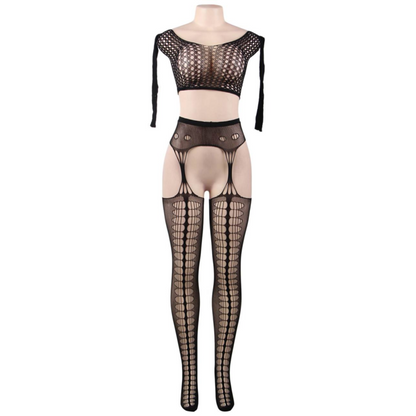 QUEEN LINGERIE BODYSTOCKING LONG SLEEVE TOP SL