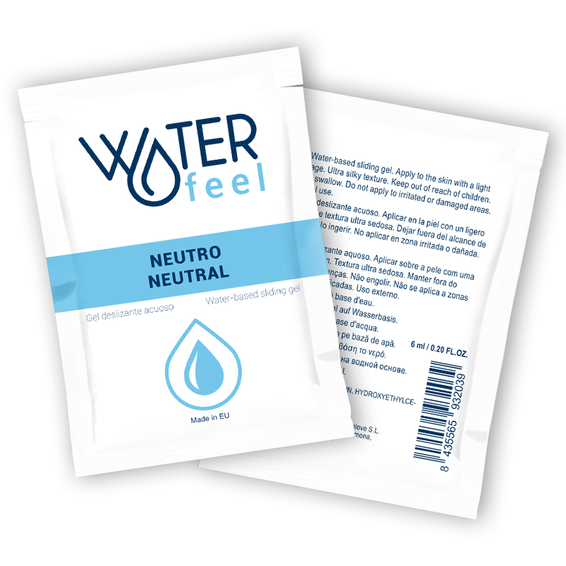 WATERFEEL™ - GEL DESLIZANTE NEUTRO À BASE DE ÁGUA 6 ML