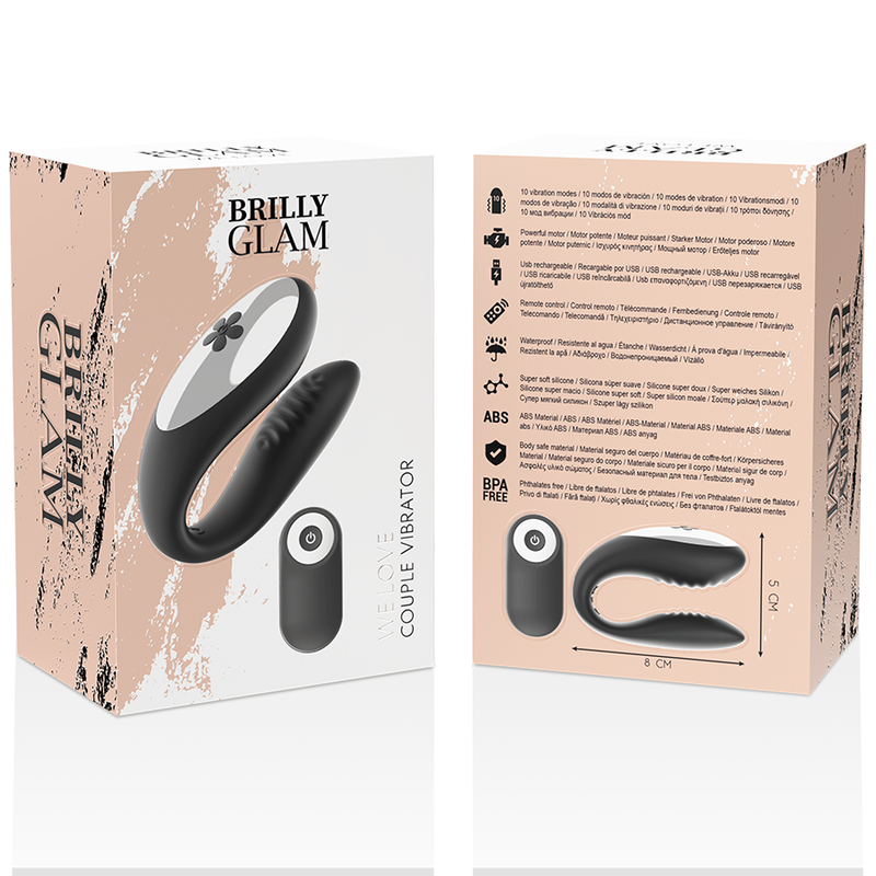 VIBRATOR FOR COUPLES REMOTE CONTROL BLACK