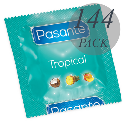 CONDONES PASANTE TROPICAL BOLSA 144 UNIDADES