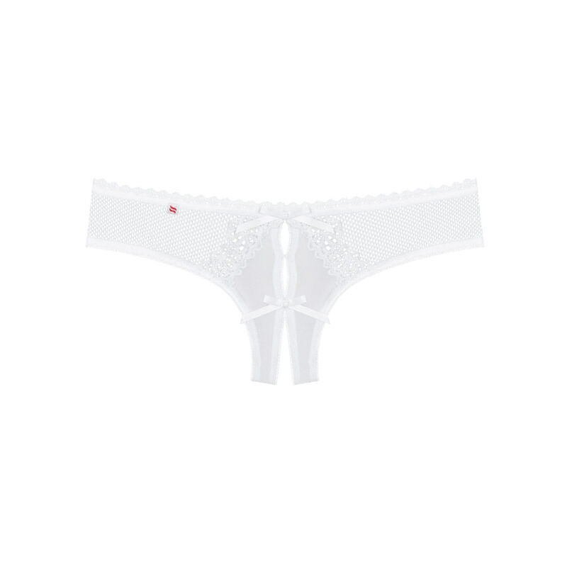 OBSESSIVE - ALABASTRA THONG CROTCHLESS WHITE S/M