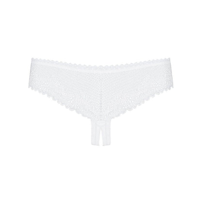 OBSESSIVE - ALABASTRA THONG CROTCHLESS WHITE S/M