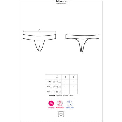 OBSESSIVE - MIAMOR CROTHLESS PANTIES L/XL