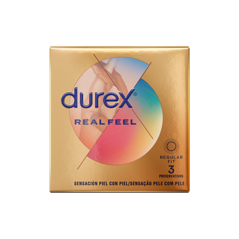 DUREX - CONDONES REAL FEEL 3 UNIDADES