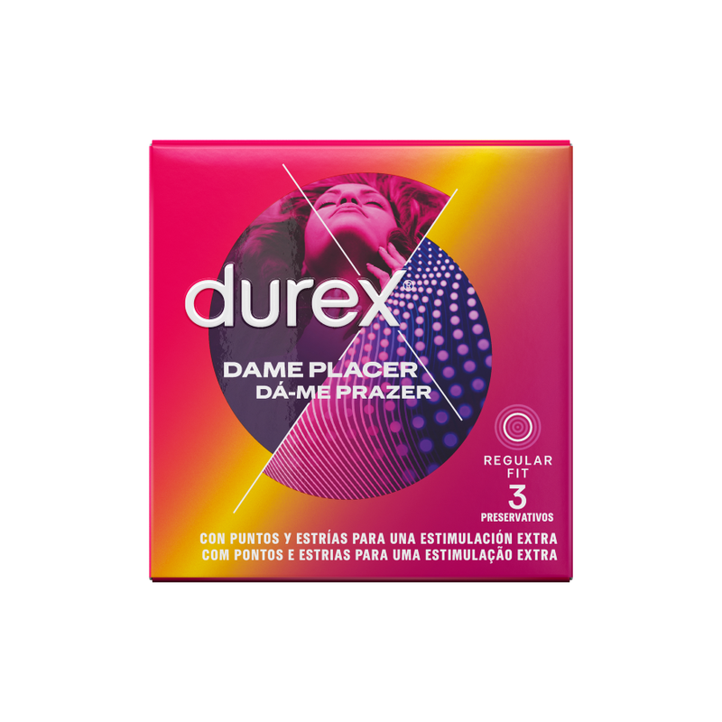 DUREX - CONDÓN ME DA PLACER 3 UNIDADES