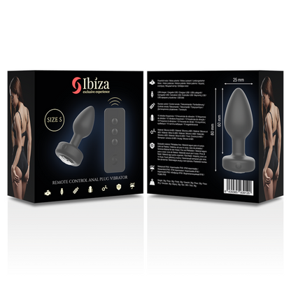 IBIZA - CONTROLE REMOTO ANAL PLUG VIBRADOR TAMANHO S