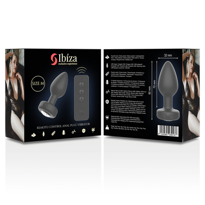 IBIZA - REMOTE CONTROL ANAL PLUG VIBRATOR M SIZE