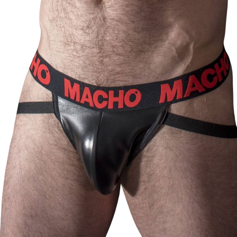 MACHO - MX25RC JOCK VERMELHO COURO L