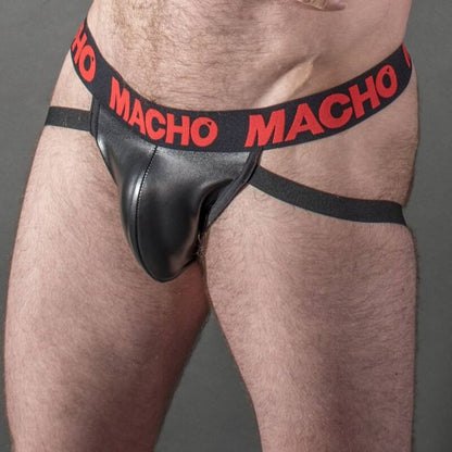 MACHO - MX25RC JOCK VERMELHO COURO L