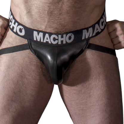 MALE - MX25NC JOCK BLACK LEATHER M