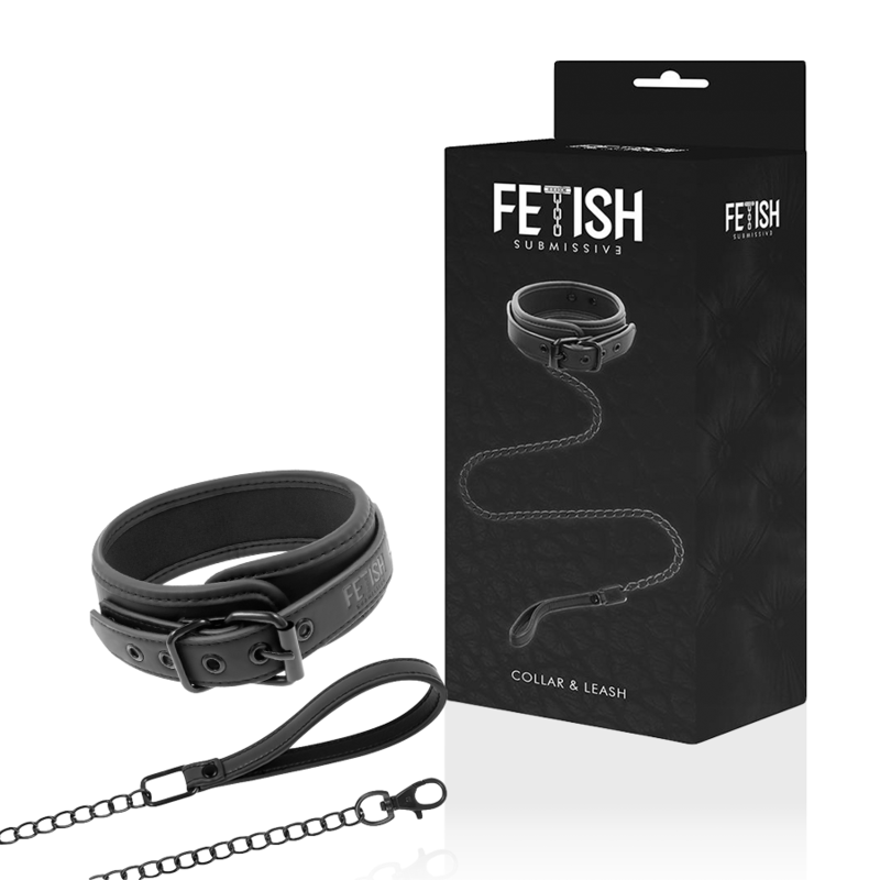 FETISH SUMISO - COLLAR DE CADENA CON FORRO DE NOPRENE