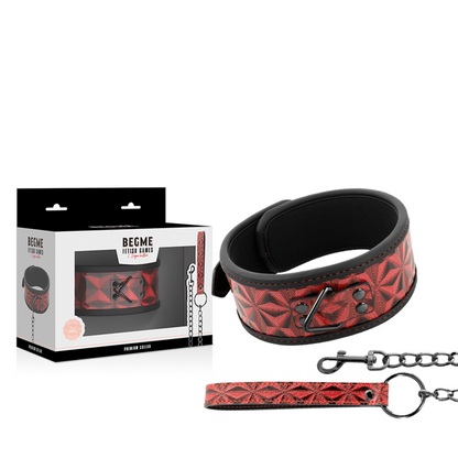 BEGME - COLLAR DE PIEL VEGANA PREMIUM RED EDITION