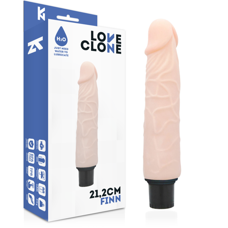 VIBRADOR LOVECLONE FINN AUTO-LUBRIFICAÇÃO DONG CARNE 21,2 CM