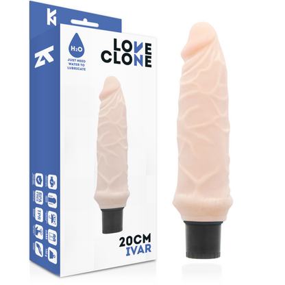 VIBRADOR DE AUTOLUBRIFICAÇÃO LOVECLONE IVAR 20CM