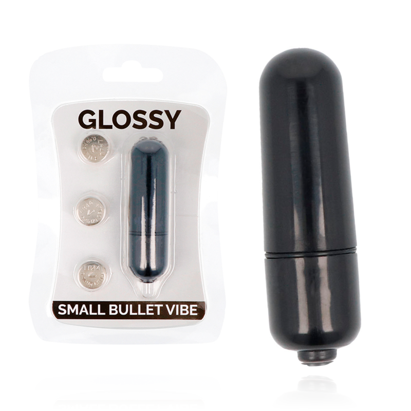 VIBRADOR GLOSSY - PEQUENO BALA VIBE PRETO