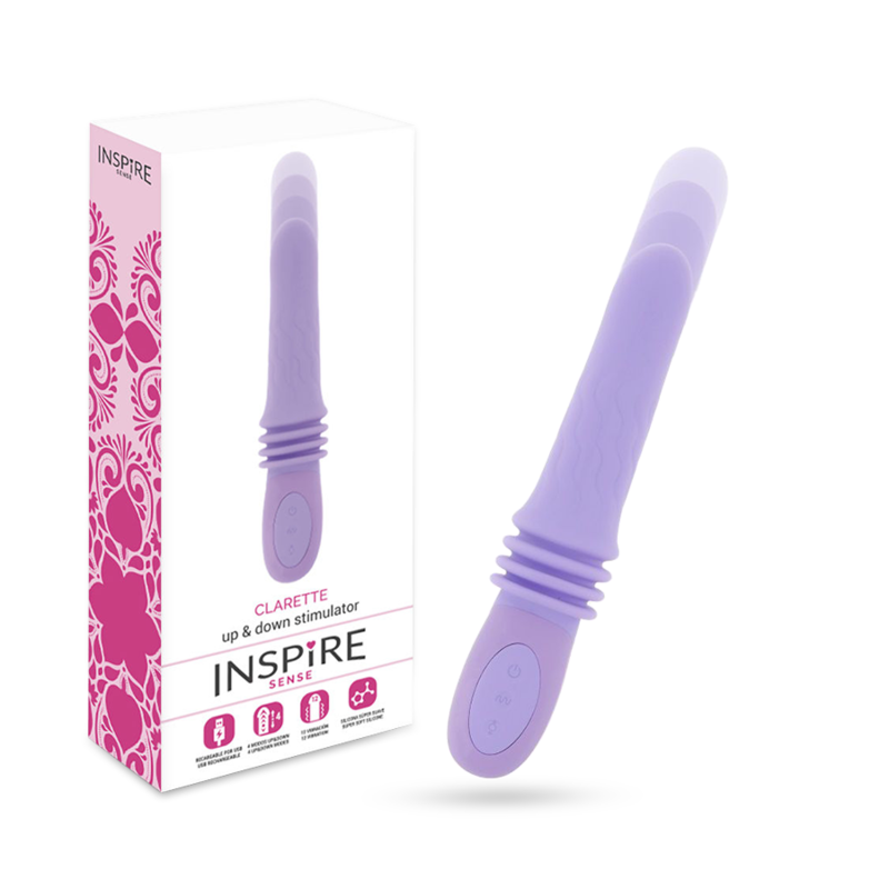 VIBRADOR INSPIRE SENSE - CLARETTE UP&DOWN ROXO