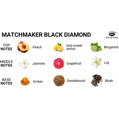 OJO DEL AMOR - MATCHMAKER BLACK DIAMOND PERFUME DE FEROMONA ATRAE LA 30 ML