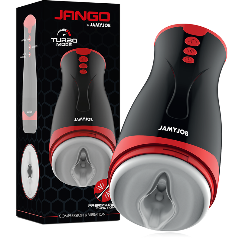 JAMYJOB™ - JANGO MASTURBADOR DE COMPRESSÃO E VIBRAÇÃO