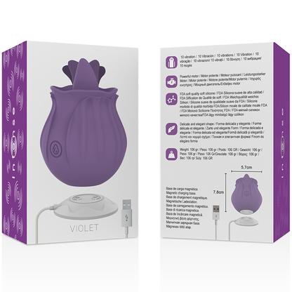 VIOLET CLITORIS ESTIMULADOR 10 VIBRAÇÔES LILÁS