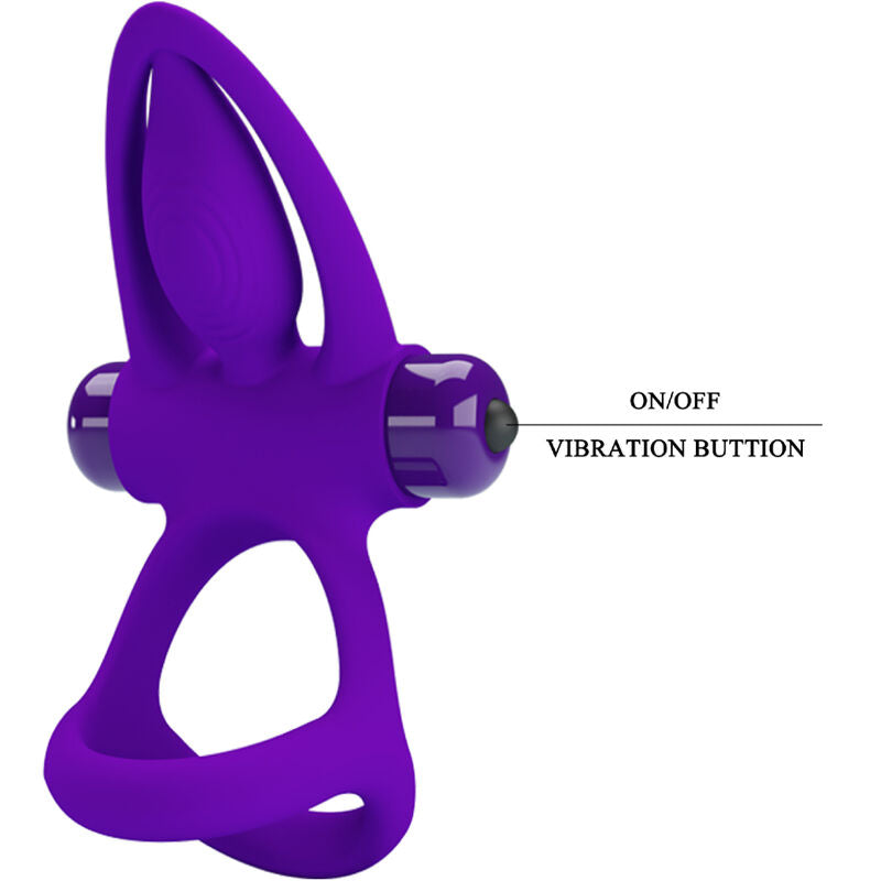 ANEL VIBRADOR 10 VIBRAÇÕES SILICONE VIOLETA