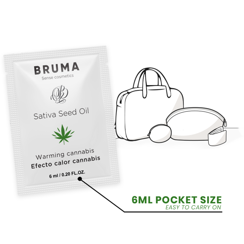 BRUMA™ - SATIVA SEED OIL SLIDING GEL AQUECEDOR SABOR CANNABIS 6 ML