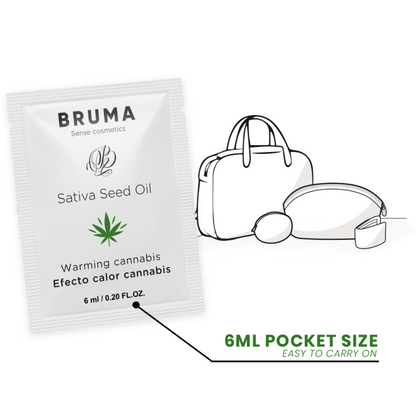 BRUMA™ - SATIVA SEED OIL SLIDING GEL AQUECEDOR SABOR CANNABIS 6 ML