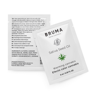 BRUMA™ - SATIVA SEED OIL SLIDING GEL AQUECEDOR SABOR CANNABIS 6 ML