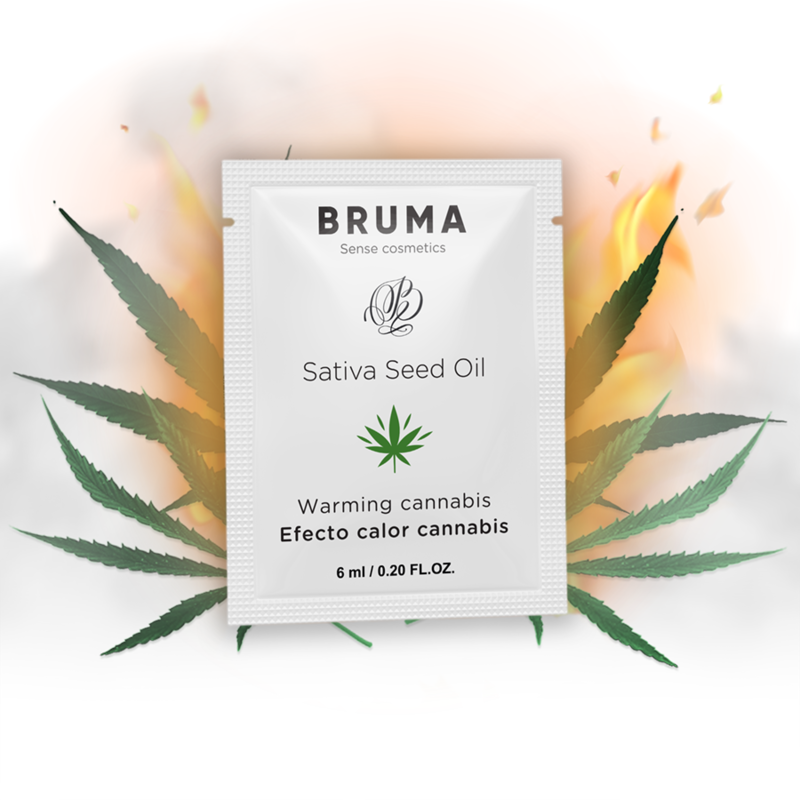 BRUMA™ - SATIVA SEED OIL SLIDING GEL AQUECEDOR SABOR CANNABIS 6 ML