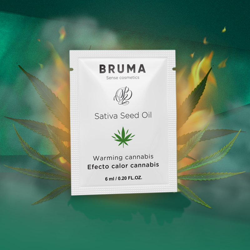 BRUMA™ - SATIVA SEED OIL SLIDING GEL AQUECEDOR SABOR CANNABIS 6 ML