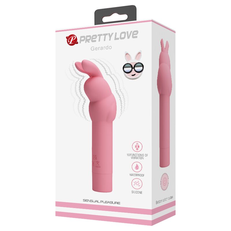 VIBRADOR DE SILICONE COELHO ROSA GERARDO