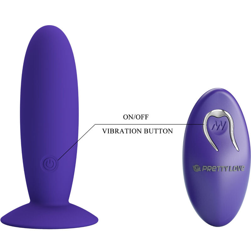 PRETTY LOVE - JUVENTUDE PLUG VIBRADOR ANAL CONTROLE REMOTO VIOLETA