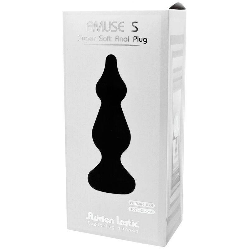 AMUSE BLACK SILICONE ANAL PLUG SIZE S