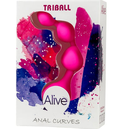 TRIBALL PINK SILICONE ANAL BALLS 15 CM