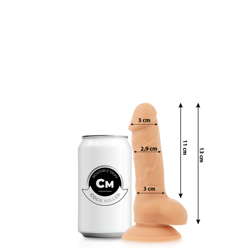 DILDO DENSIDADE DE SILICONE ARTICULÁVEL COCKSIL 13 CM