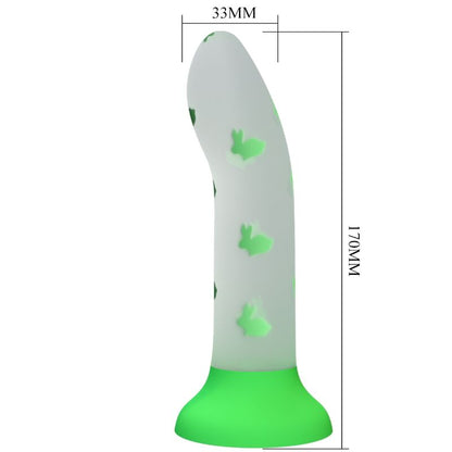 DILDO MÁGICO NIGHTFALL SEM VIBRAÇÃO VERDE LUMINOSO