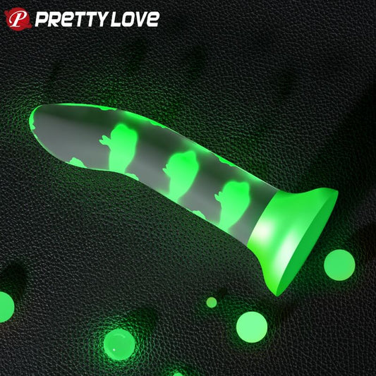 DILDO MÁGICO NIGHTFALL SEM VIBRAÇÃO VERDE LUMINOSO