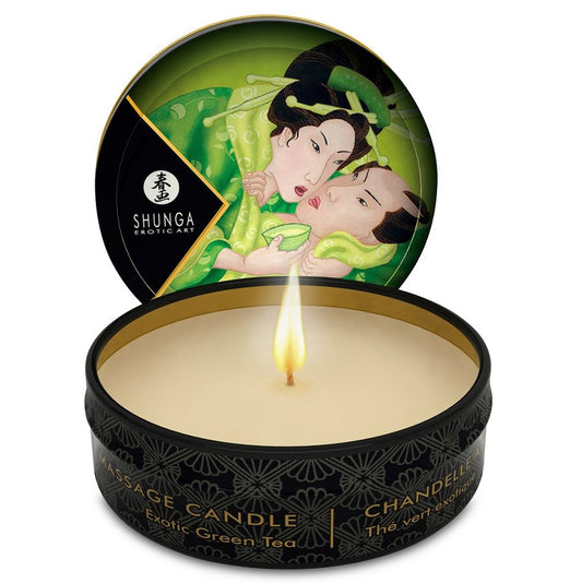 SHUNGA - MINI CARESS BY CANDELIGHT MASSAGEM VELA CHÁ VERDE 30 ML