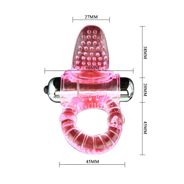 ANEL DE PÊNIS VIBRADOR ROSA DOCE ABS 10 RITMOS