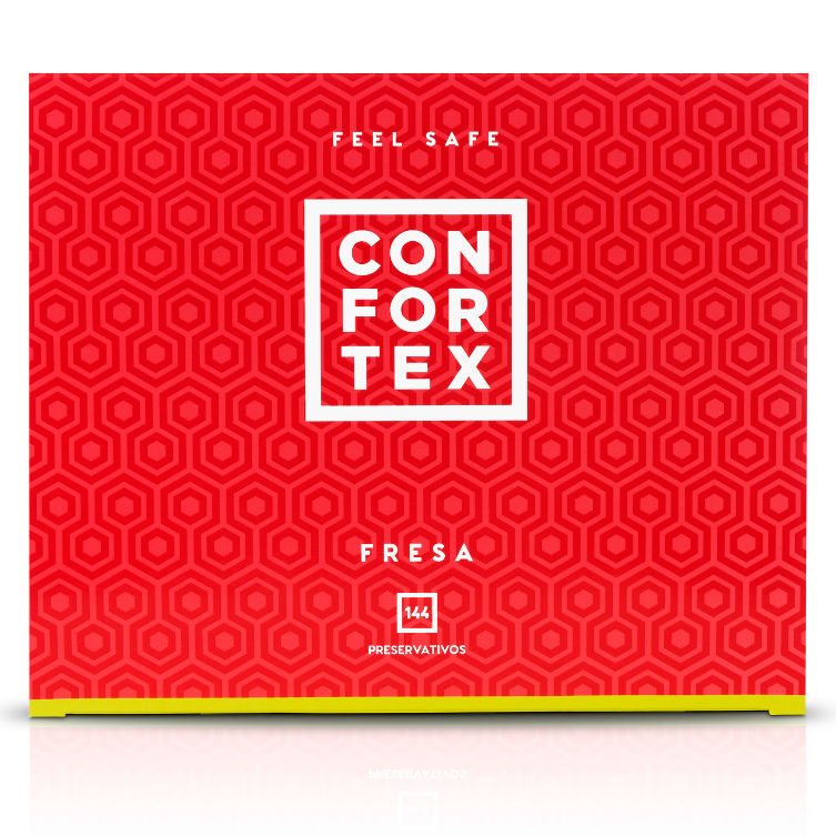 CONFORTEX - CONDONES FRESA 144 UNIDADES