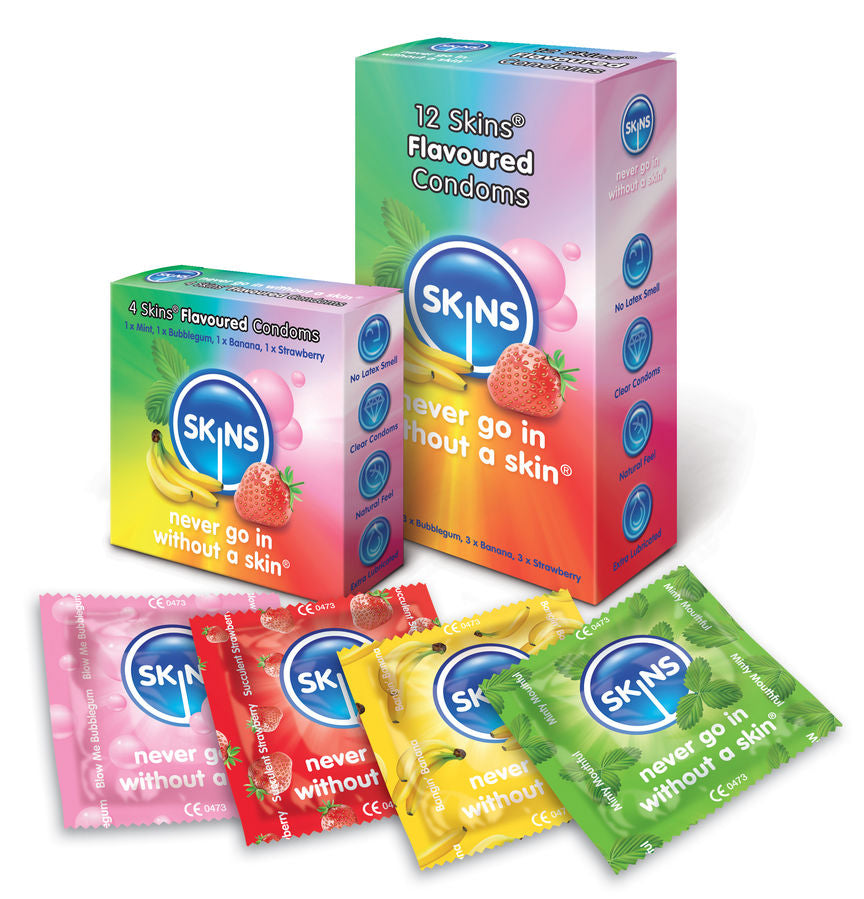 SKINS - SKIN FLAVOR CONDOMS PACK 12