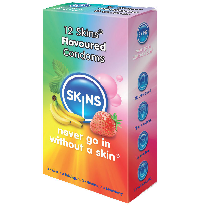 SKINS - SKIN FLAVOR CONDOMS PACK 12