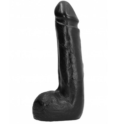 ALL BLACK - DILDO REALISTA PRETO SUAVE 20 CM