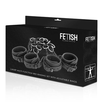 FETISH SUBMISSIVE - JUEGO DE SUJECIONES DE CAMA DE LUJO CON FORRO DE NEOPRENO