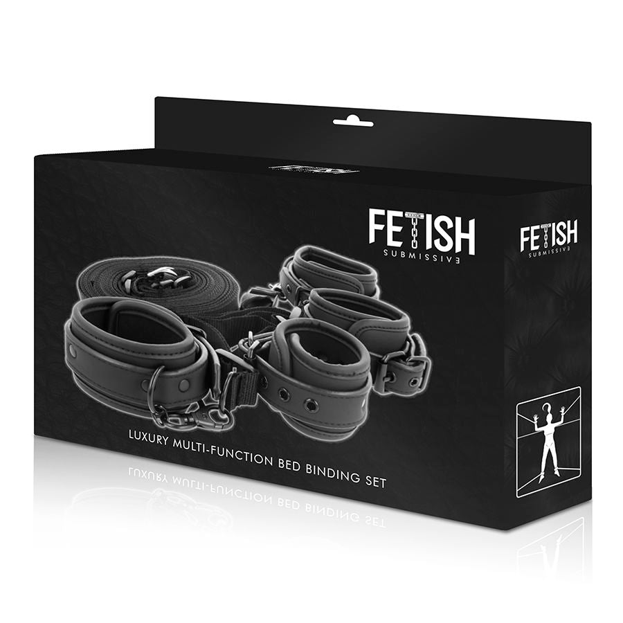 FETISH SUBMISSIVE - CONJUNTO DE PUNHO E CORDA COM FORRO DE NEOPRENE