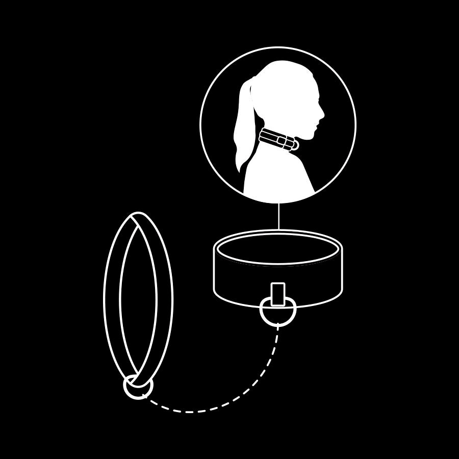 FETISH SUMISO - COLLAR DE CADENA CON FORRO DE NOPRENE