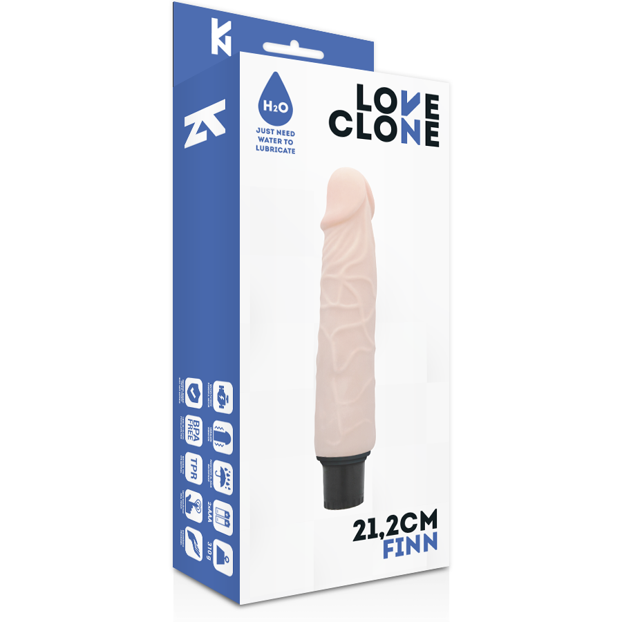 VIBRADOR LOVECLONE FINN AUTO-LUBRIFICAÇÃO DONG CARNE 21,2 CM